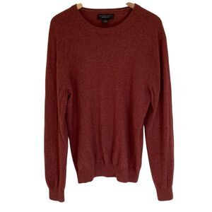 Bloomingdale's Men's Store Cashmere‎ Pullover Crew Neck Sweater in Rust S Large